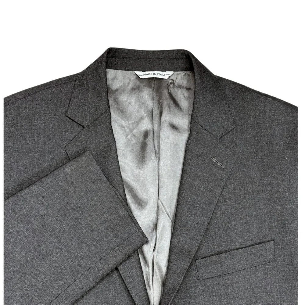 Yves Saint Laurent Pour Homme‎ Charcoal 120s Wool Two Button Blazer